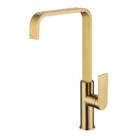 Square Brushed Gold Sink Mixer